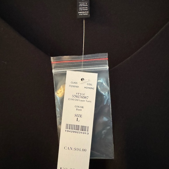 Women’s Black casual WHBM top, size L - Picture 4 of 5